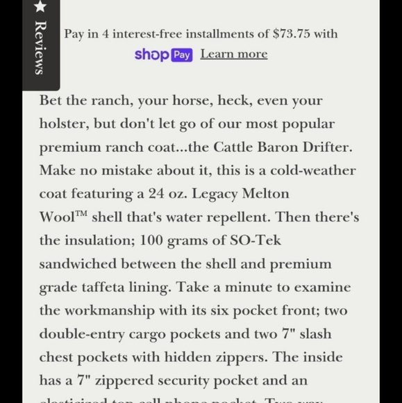 Schaefer Outfitter Ranch Coat - Picture 7 of 8